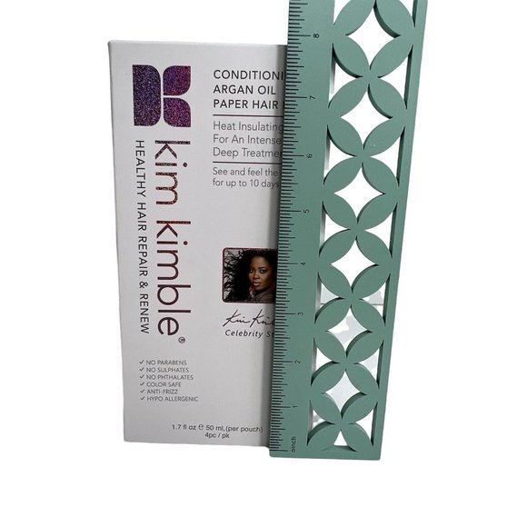 Kim Kimble Conditioning Argan Oil Paper Hair Mask 4 Pack Set Repair & Renew New - Picture 11 of 12